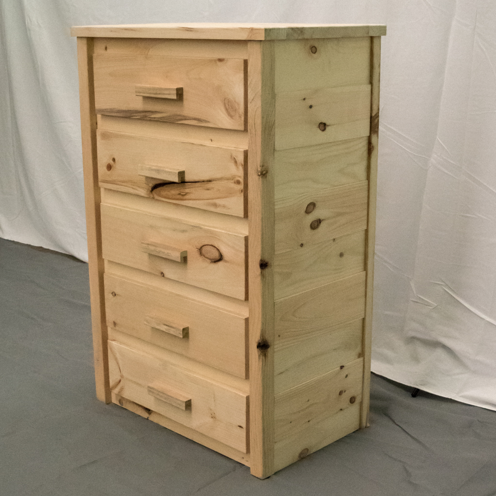 Unfinished Farmhouse 5 Drawer Dresser